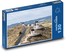 Větrné mlýny - Španělsko Puzzle 130 dílků - 28,7 x 20 cm