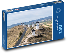 Větrné mlýny - Španělsko Puzzle 130 - 28,7x20 cm
