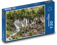 Hory, vodopád Puzzle 130 dielikov - 28,7 x 20 cm 