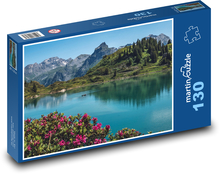 Hory, jazero, príroda Puzzle 130 dielikov - 28,7 x 20 cm