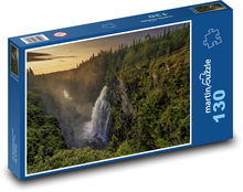 Schweden, Natur, Wasserfall Puzzle 130 Teile - 28,7x20 cm