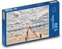 Żaglówki w porcie Puzzle 130 elementów - 28,7x20 cm