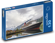 Zaoceánská loď - Queen Mary 2 Puzzle 130 dielikov - 28,7 x 20 cm 