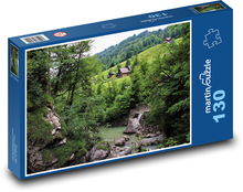 Chata v horách Puzzle 130 dielikov - 28,7 x 20 cm 