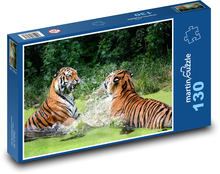 Tiger - zviera, voda Puzzle 130 dielikov - 28,7 x 20 cm 