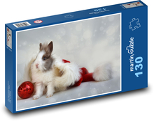 Zajačik - trpasličí, vianoce Puzzle 130 dielikov - 28,7 x 20 cm 