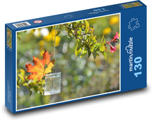 Podzim - sklenka, list Puzzle 130 dílků - 28,7 x 20 cm