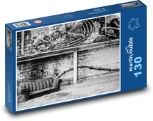 Czarno-biały grafit Puzzle 130 elementów - 28,7x20 cm