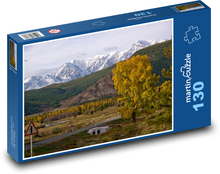 Altaj - silnice, hory, příroda Puzzle 130 dílků - 28,7 x 20 cm