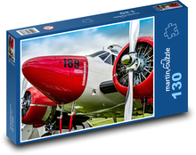 Flugzeug - zweimotoriges Flugzeug Puzzle 130 Teile - 28,7x20 cm