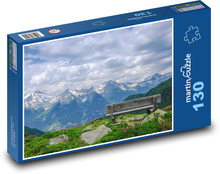 Pohled na Alpy Puzzle 130 - 28,7x20 cm