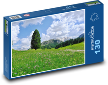 Alpské lúky - rozkvitnutá lúka Puzzle 130 dielikov - 28,7 x 20 cm 