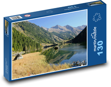 Podzimní krajina - hory, jezero Puzzle 130 dílků - 28,7 x 20 cm