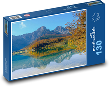 Podzimní krajina - horské jezero Puzzle 130 dílků - 28,7 x 20 cm