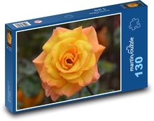 Růže - žlutá, květ Puzzle 130 dílků - 28,7 x 20 cm
