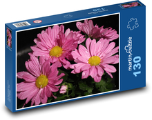 Chrysantheme - rosa, Tau Puzzle 130 Teile - 28,7x20 cm