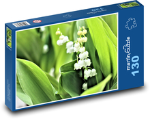 Maiglöckchen - weiße Blume Puzzle 130 Teile - 28,7x20 cm