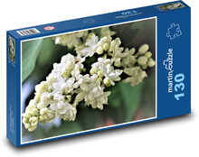 Biały kwiat bzu Puzzle 130 elementów - 28,7x20 cm
