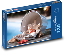 Muszle w wiadrze Puzzle 130 elementów - 28,7x20 cm