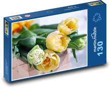 Tulipány - žlutá kytice Puzzle 130 dílků - 28,7 x 20 cm