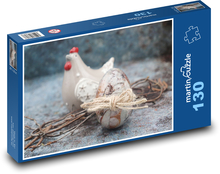 Wielkanoc - kury, dekoracje Puzzle 130 elementów - 28,7x20 cm