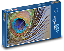Pióra pawia Puzzle 130 elementów - 28,7x20 cm