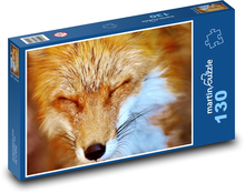 Liška - divoké zvíře Puzzle 130 dílků - 28,7 x 20 cm