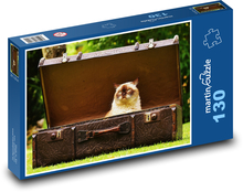 Kot w bagażniku Puzzle 130 elementów - 28,7x20 cm