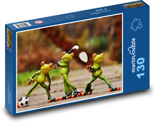 Frogs - tennis, golf, football Puzzle 130 pieces - 28.7 x 20 cm 