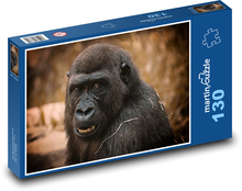Gorila s vytasenými zuby Puzzle 130 dílků - 28,7 x 20 cm