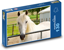 Biely kôň v perách Puzzle 130 dielikov - 28,7 x 20 cm 