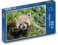 Panda - red, bear cat Puzzle 130 pieces - 28.7 x 20 cm 