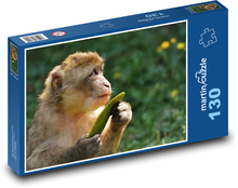 Makaken - Affe, Tier Puzzle 130 Teile - 28,7x20 cm