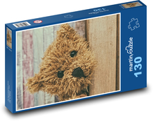 Medvídek - plyšová hračka Puzzle 130 dílků - 28,7 x 20 cm