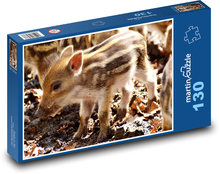 Divočák - sele, prasátko Puzzle 130 dílků - 28,7 x 20 cm