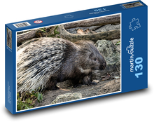Dikobraz - zvíře, zoo Puzzle 130 dílků - 28,7 x 20 cm