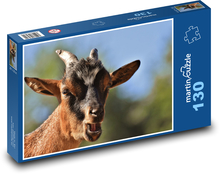 Goat - animal, horns Puzzle 130 pieces - 28.7 x 20 cm 