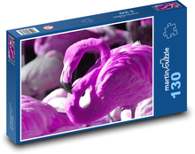 Plameňák - vodní pták, zvíře Puzzle 130 dílků - 28,7 x 20 cm