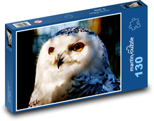 Sowa śnieżna - ptak, zwierzę Puzzle 130 elementów - 28,7x20 cm