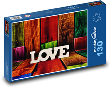MIŁOŚĆ - dekoracja, miłość Puzzle 130 elementów - 28,7x20 cm