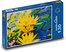 Seerose - gelbe Blume, Teich Puzzle 130 Teile - 28,7x20 cm