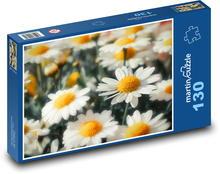 Kopretina - okvetné lístky, záhrada Puzzle 130 dielikov - 28,7 x 20 cm