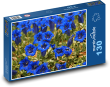 Hořec - modrý květ, květina Puzzle 130 dílků - 28,7 x 20 cm