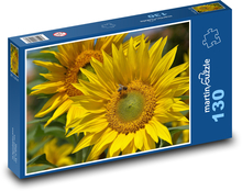Slunečnice - žlutý květ, léto Puzzle 130 dílků - 28,7 x 20 cm