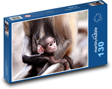 Opice - mláďa, opičiatko Puzzle 130 dielikov - 28,7 x 20 cm 