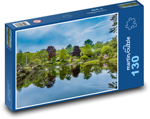 Rybník - krajina záhrada Puzzle 130 dielikov - 28,7 x 20 cm 