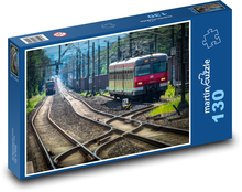 Železnice - vlak, koleje Puzzle 130 dílků - 28,7 x 20 cm