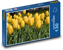 Gelbe Tulpen - Frühlingsblumen, Garten Puzzle 130 Teile - 28,7x20 cm