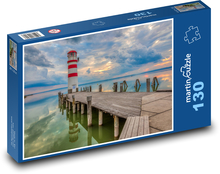 Jezioro Nizeder - Austria, molo Puzzle 130 elementów - 28,7x20 cm