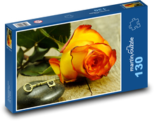 Key - heart, rose Puzzle 130 pieces - 28.7 x 20 cm